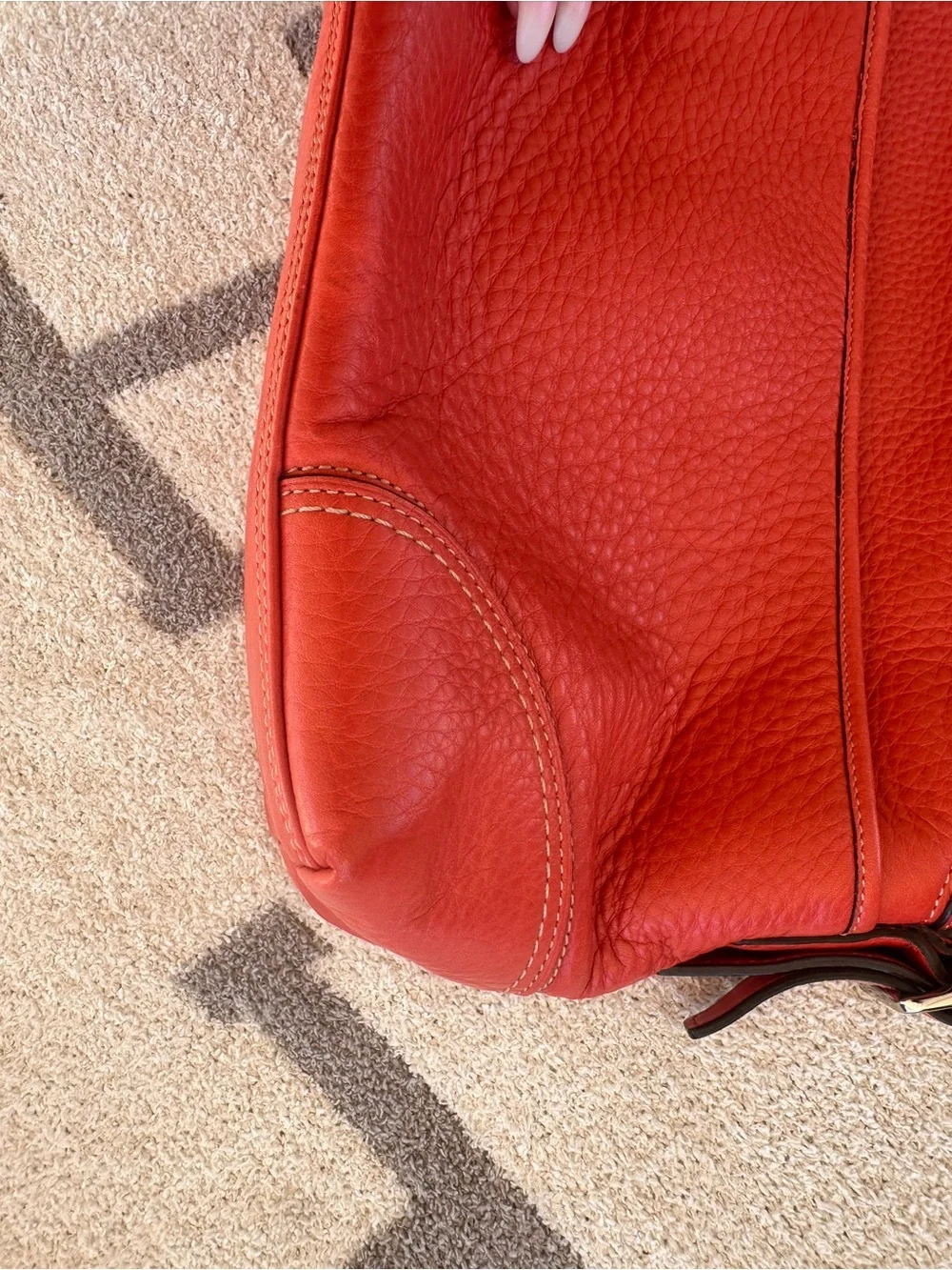 Red Leather Crossbody Shoulder Bag - Classic Turnlock Coach